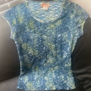 Mudd Lace-Type Semi-Sheer Top, Size XL, Never worn